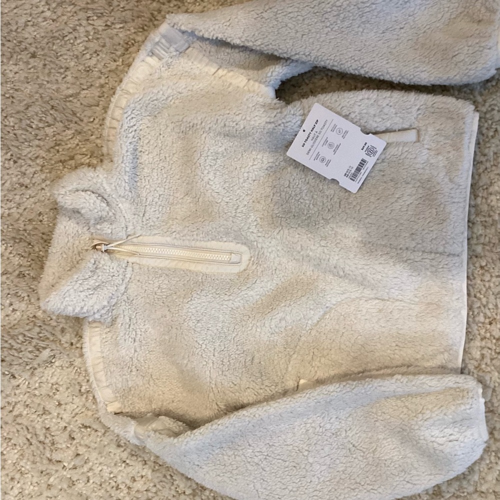 Athleta Girls, Cozy Cream Kids Fleece Pullover size M 8/10